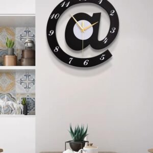 The Sign (@)3D Wooden wall clock for Living Room