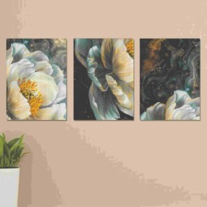 Set of 3 Wall Art Wooden Phototile