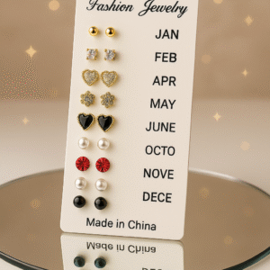 12 Pair Mixed Style Stud Earrings Set for Women