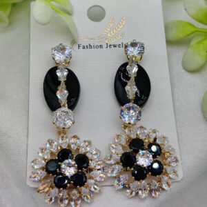 Imported Radiant Luxe Crystal Bloom Earrings
