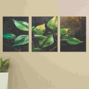 Set of 3 Wall Art Wooden Phototile