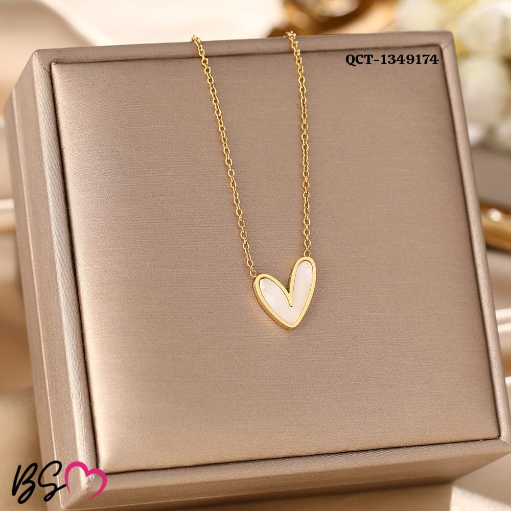 QCT-174 Mini Heart Stainless Steel Necklace