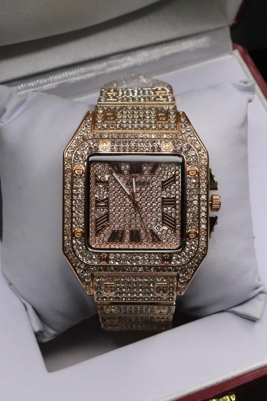 CTR Watch Stone Mens Striking Stone Finish Precision Quartz Comfortable