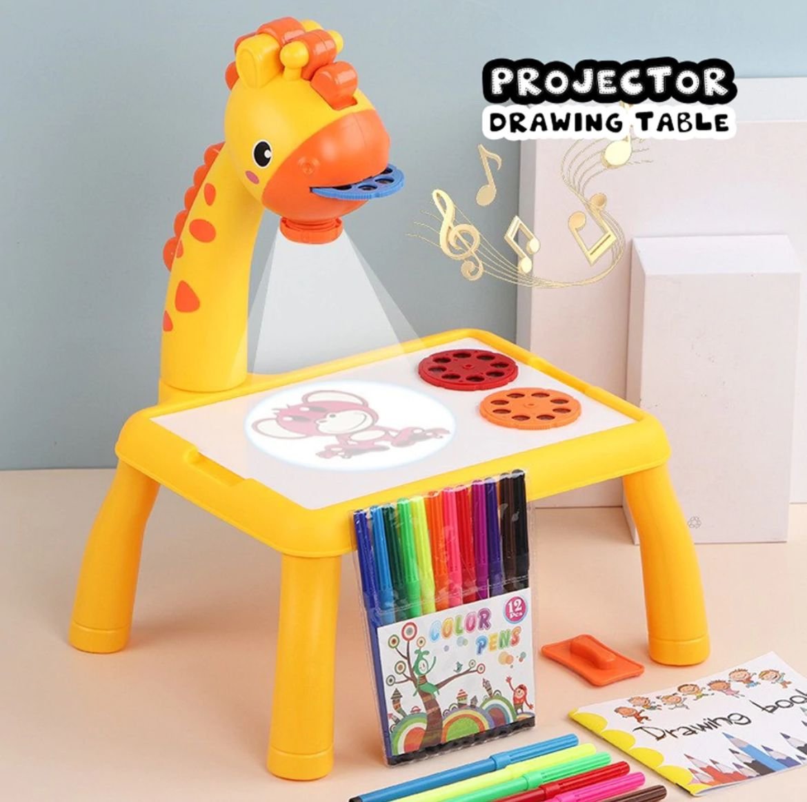 Giraffe Small Size Art Drawing Board Leds Projector Light