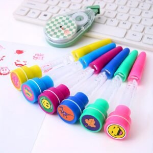 4-in-1 Pen with Stamp, Bubbles, Light, and Writing Function