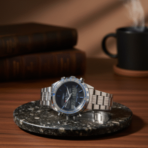 OHSEN Tactical Hybrid: Men’s Dual-Display Stainless Steel