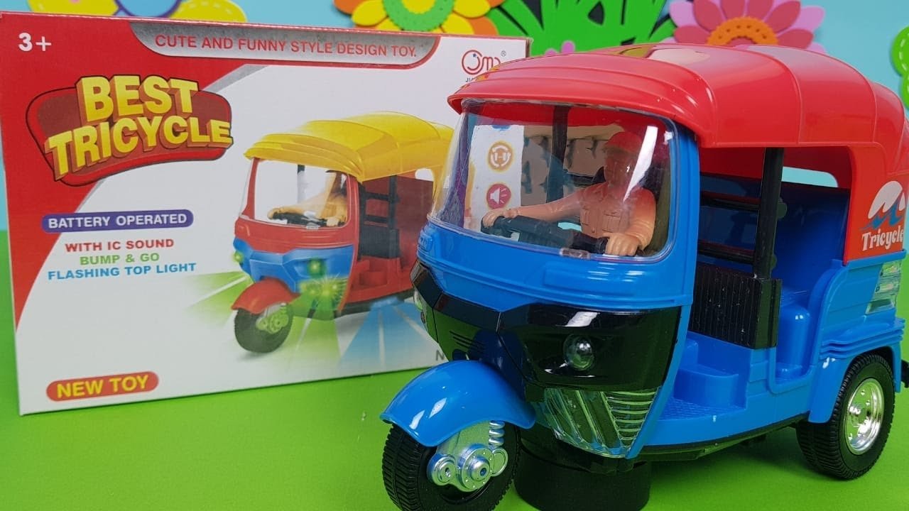 Musical Electric Tricycle Rickshaw Toy for Kids
