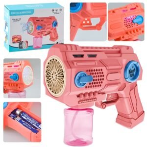 Children’s Handheld Porous Electric Bubble Gun with Lights & Music